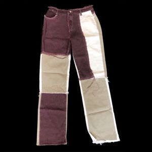 Distressed Patchwork Jeans